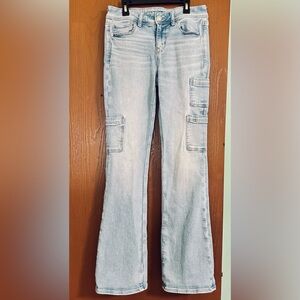 AE Stretch Low-Rise Kick Bootcut Jeans